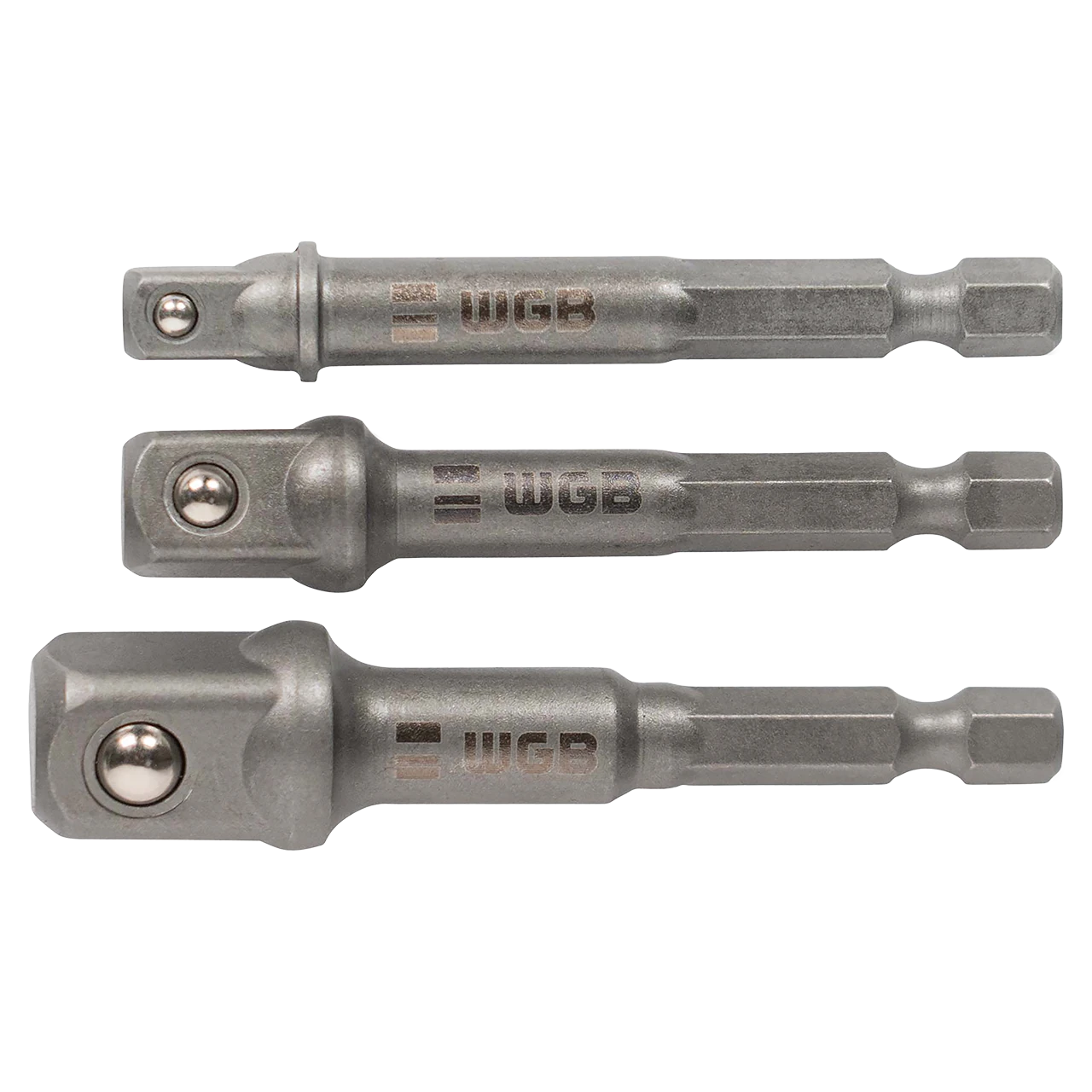 1/4 + 3/8 + 1/2" Maschinen-Adapter Set, ISO 1173