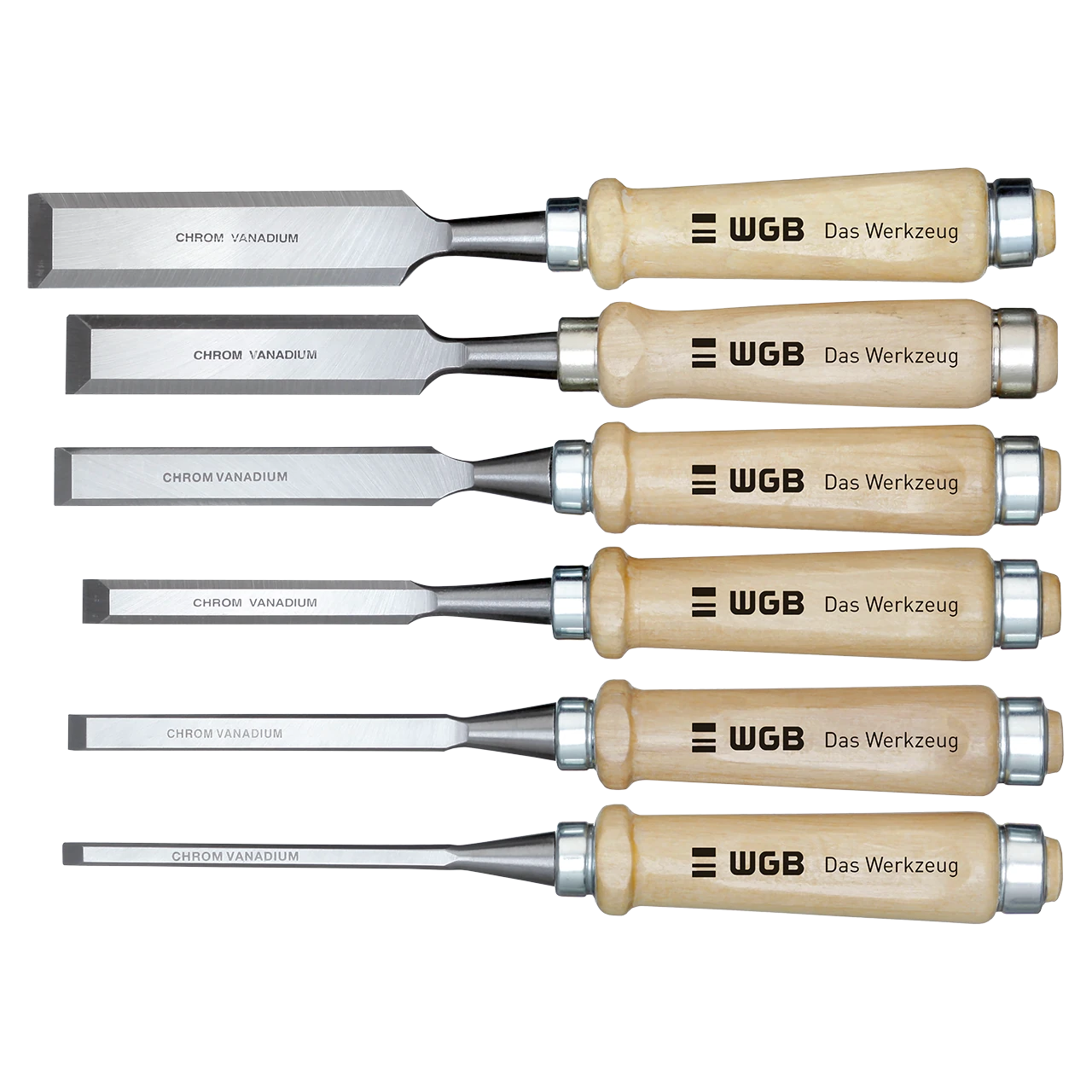Set of cold chisels, conforming to DIN 5139 standard. - WGB Digital