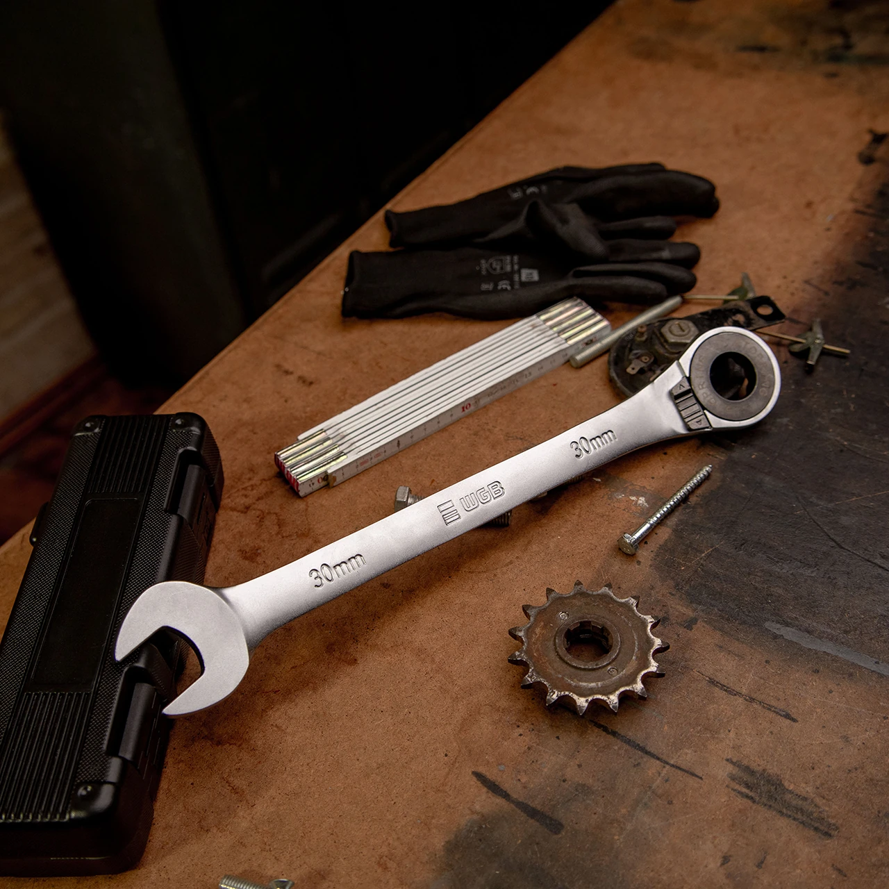 Ringmaulschlüssel mit Ratsche und Stopring - 11