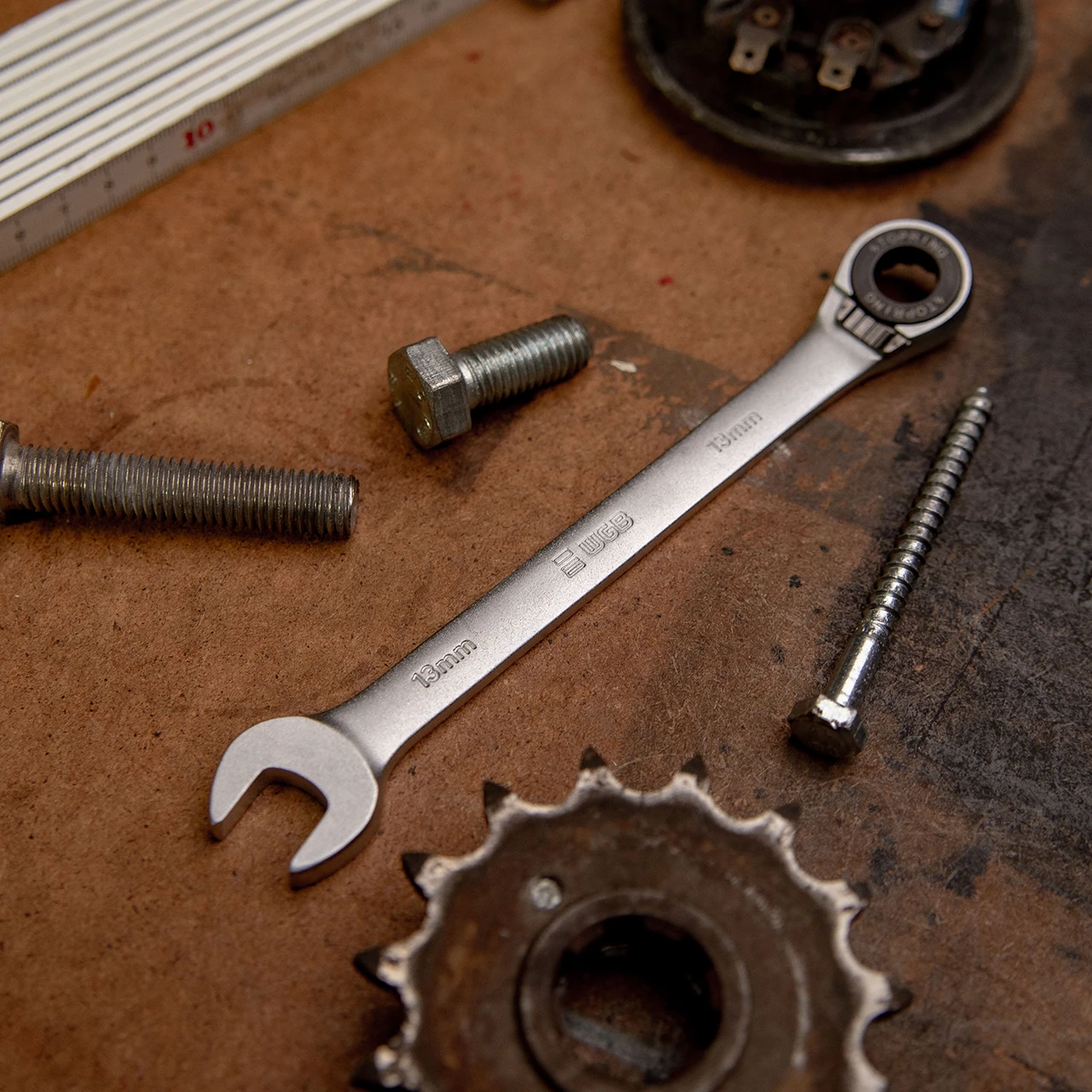 Ringmaulschlüssel mit Ratsche und Stopring - 12